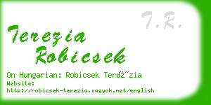 terezia robicsek business card